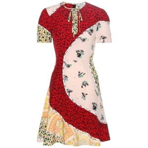 Coach 100% Silk Patchwork Dress, Size 10 (runs small).